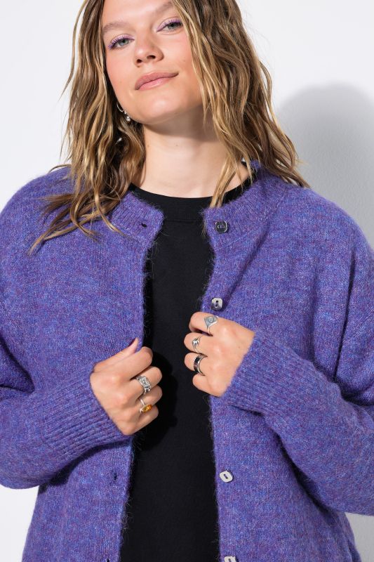 Oversized Long Sleeve Fine Knit Cardigan