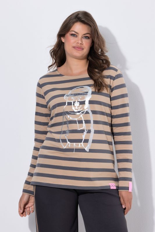 Metallic Polar Bear Long Sleeve Graphic Tee