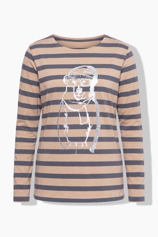 Metallic Polar Bear Long Sleeve Graphic Tee