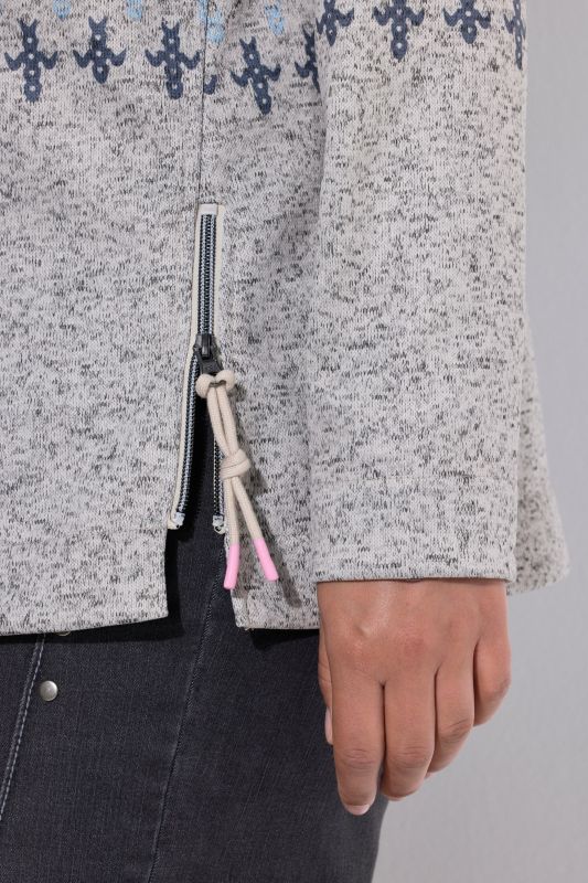 Alpine Print Pullover Fleece-Lined Hoodie