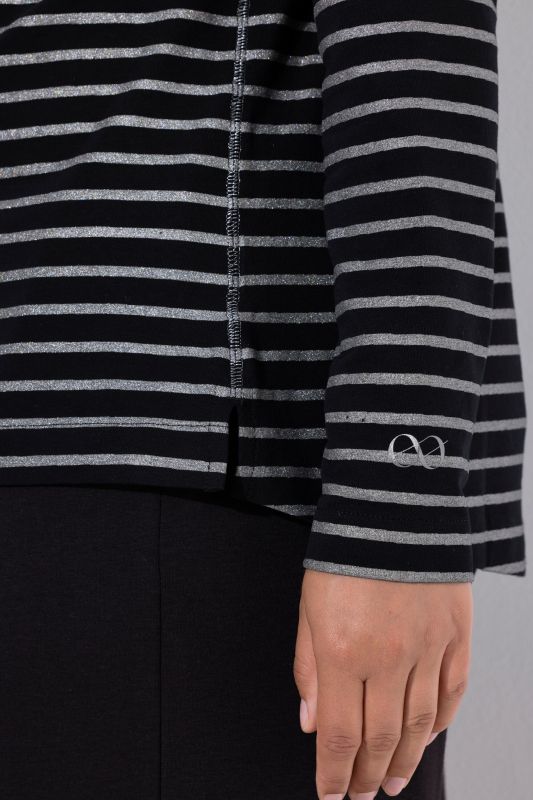 Metallic Striped Long Sleeve Tee