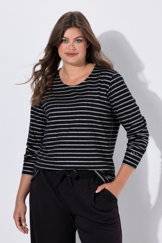 Metallic Striped Long Sleeve Tee