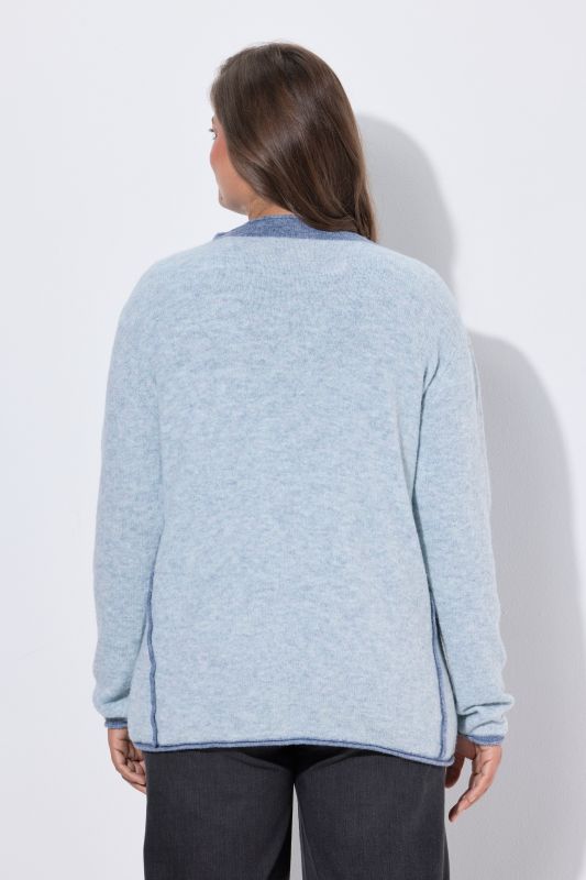 Inverted Seam Turtleneck Sweater