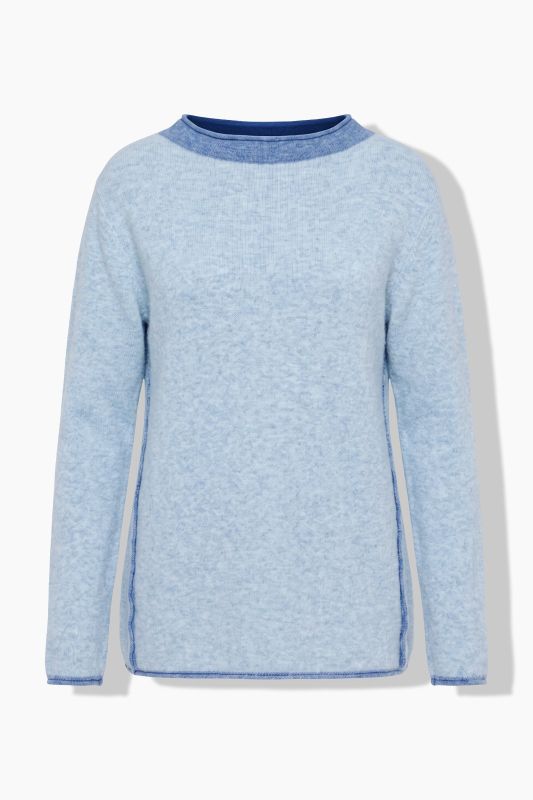 Inverted Seam Turtleneck Sweater