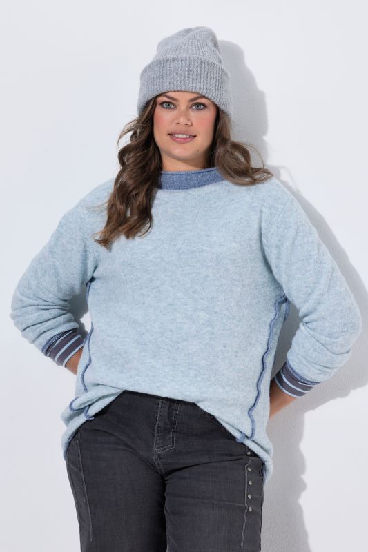 Inverted Seam Turtleneck Sweater