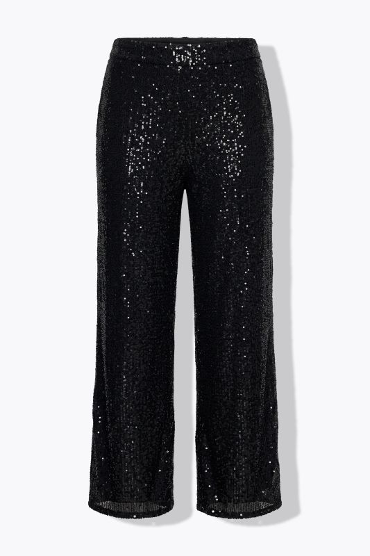 Sequined Wide Leg Elastic Waist Pants