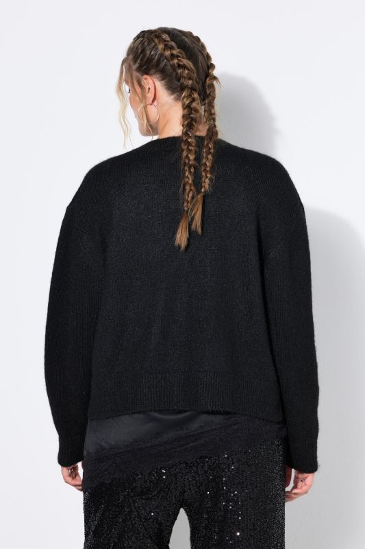 Oversized Long Sleeve Fine Knit Cardigan