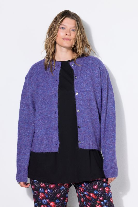 Oversized Long Sleeve Fine Knit Cardigan