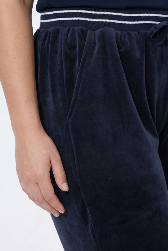 Velour Elastic Waist Stretch Knit Joggers