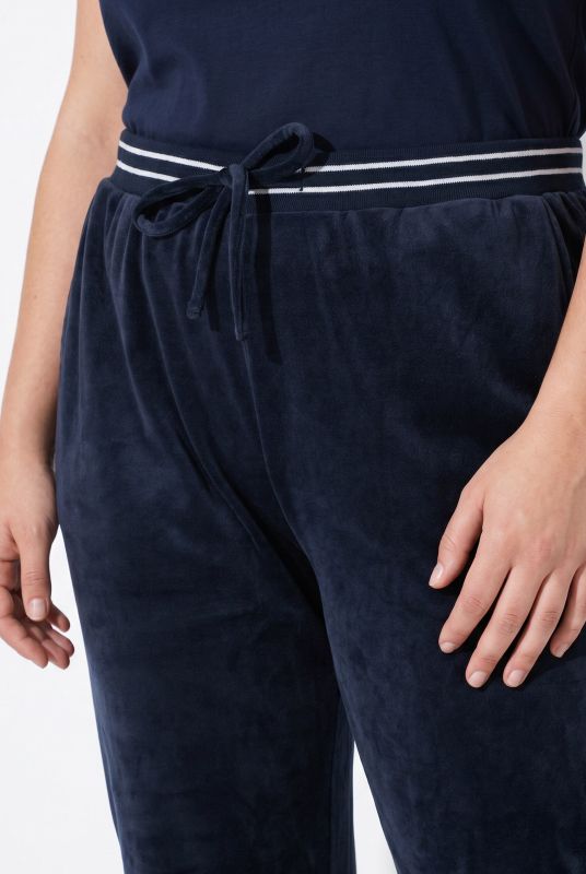 Velour Elastic Waist Stretch Knit Joggers