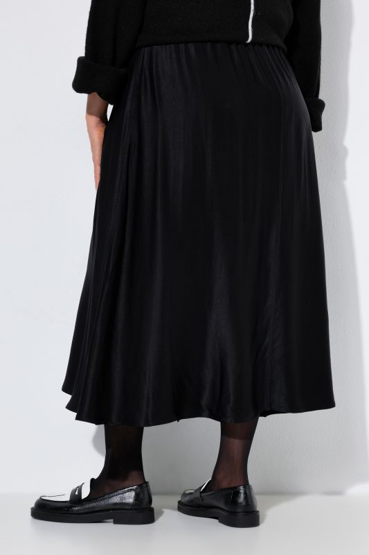 Gathered Satin Skirt