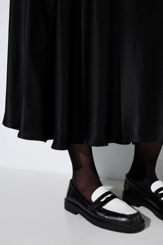 Gathered Satin Skirt