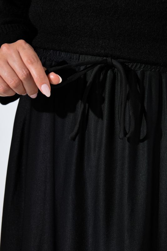 Gathered Satin Skirt