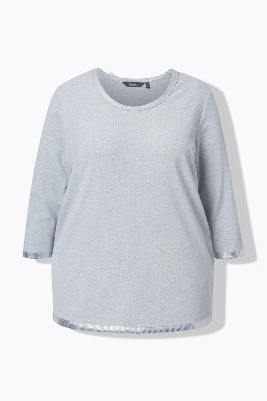 Silver Trim 3/4 Sleeve Tee