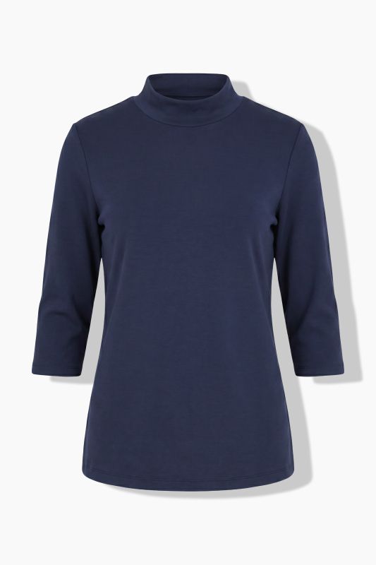 Decorative Button 3/4 Sleeve Sweatshirt