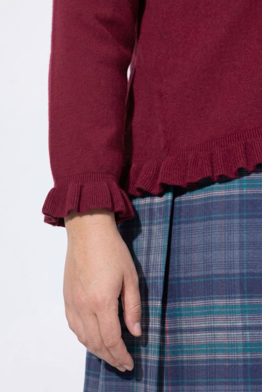 Ruffle Cuff Long Sleeve Cardigan