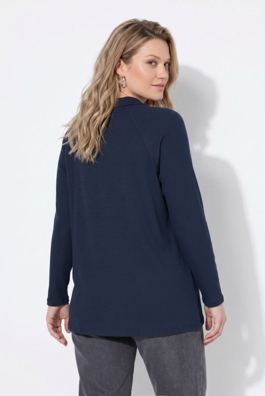 Eco Cotton Ribbed Long Sleeve Polo