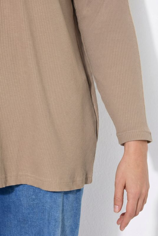 Eco Cotton Ribbed Long Sleeve Polo