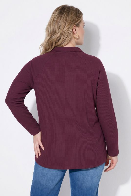 Eco Cotton Ribbed Long Sleeve Polo