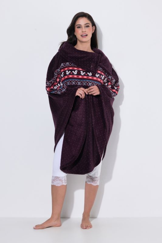 Alpine Stripe Loungewear Poncho