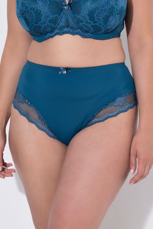 Scalloped Lace Sparkling Midi Briefs