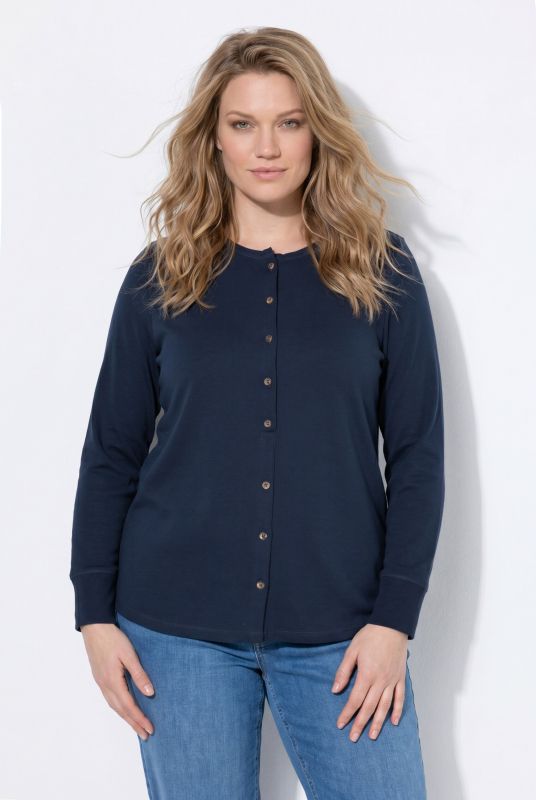 Eco Cotton Long Sleeve Button-Down Tee