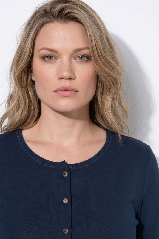 Eco Cotton Long Sleeve Button-Down Tee