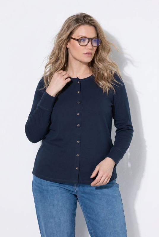 Eco Cotton Long Sleeve Button-Down Tee