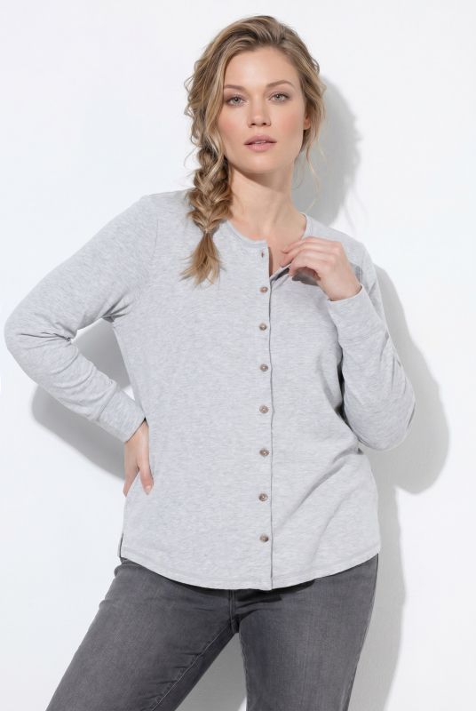 Eco Cotton Long Sleeve Button-Down Tee