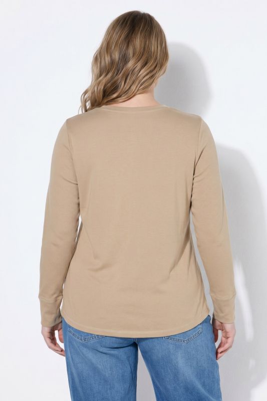 Eco Cotton Long Sleeve Button-Down Tee