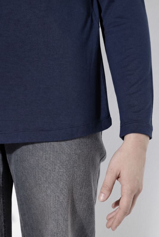 Eco Viscose Long Sleeve Turtleneck Tee
