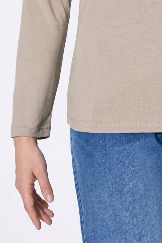 Eco Viscose Long Sleeve Turtleneck Tee