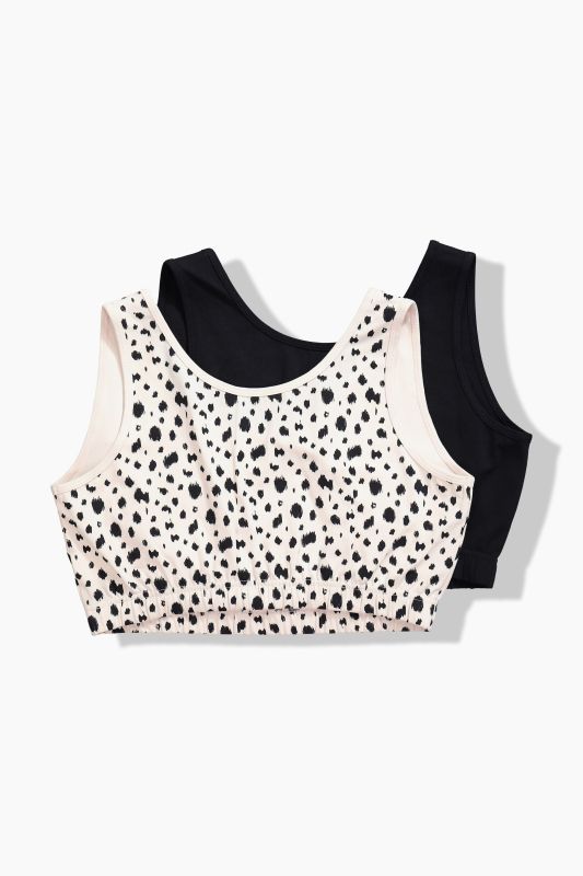 2 Pack Bralettes: Dalmatian