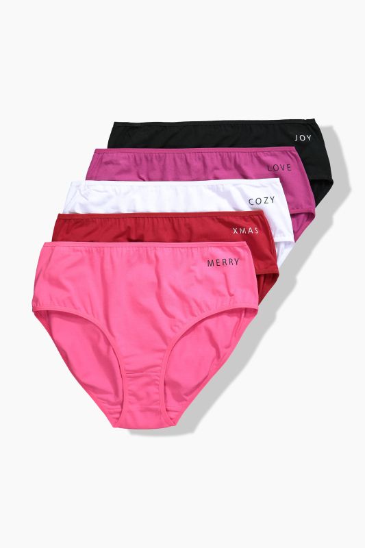 5 Pack of Midi Briefs: Holiday
