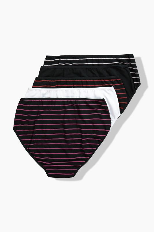 5 Pack of Midi Briefs: Stripes