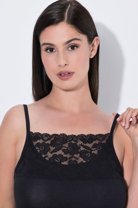 Lace Panel Slim-Fit Camisole