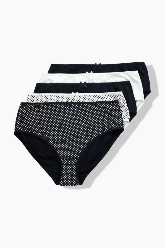 5 Pack of Midi Briefs: Polka Dot