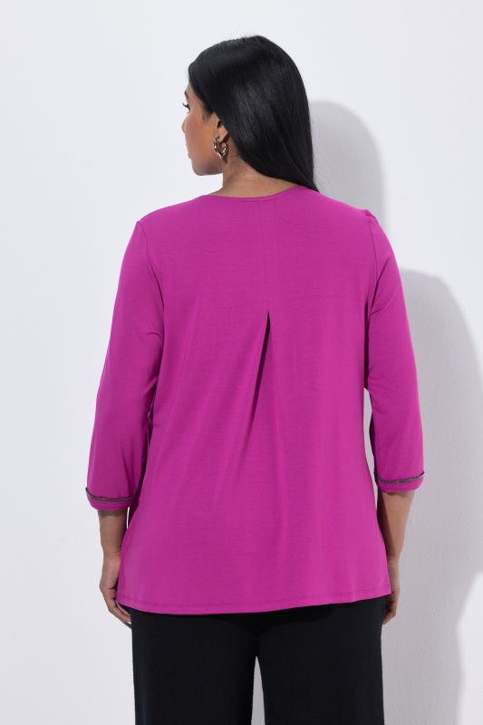 2-in-1 Layered Rhinestoned Blouse