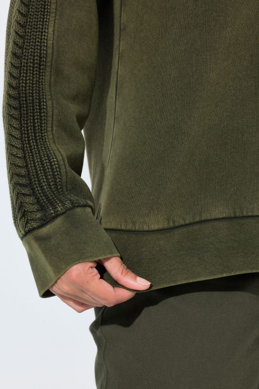 Cable Knit Detail Long Sleeve Sweatshirt