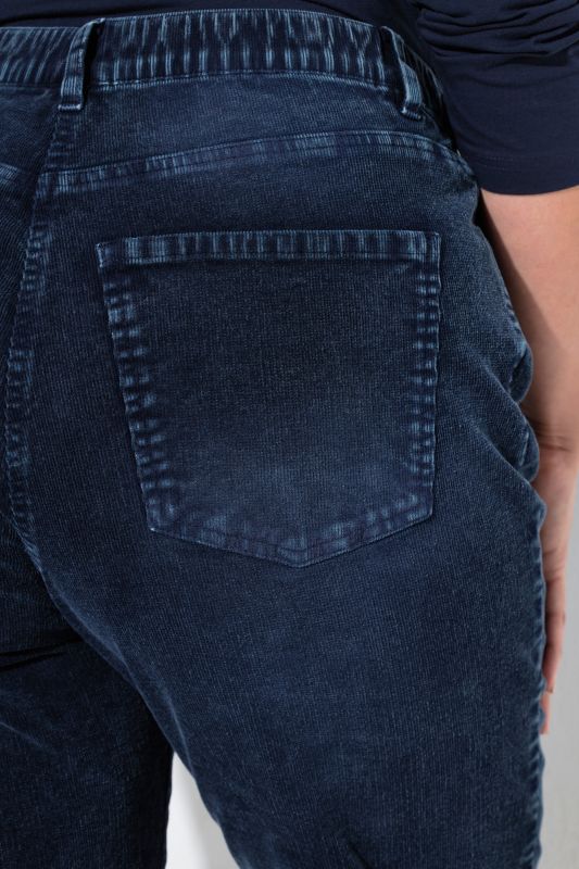 Панталони Mom Fit кадифен с изпран ефект