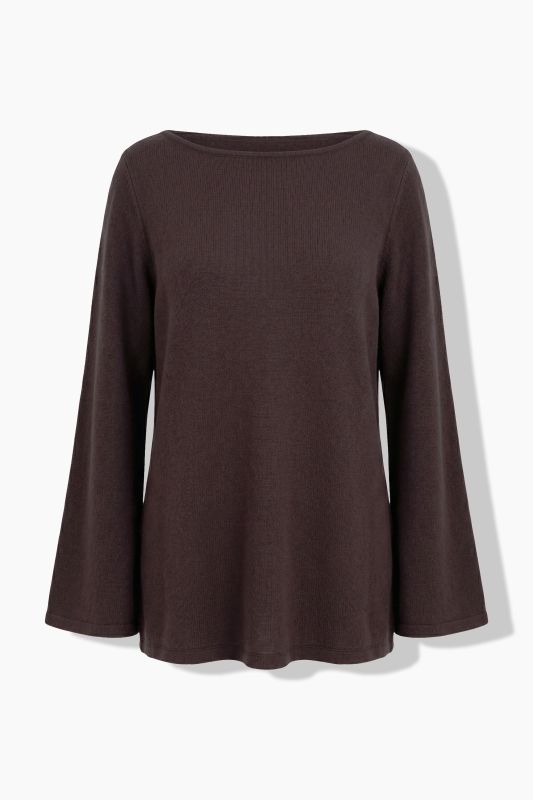 Boat Neck Long Bell Sleeve Tee