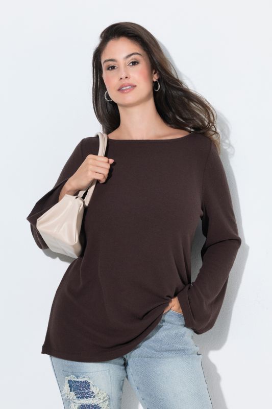 Boat Neck Long Bell Sleeve Tee