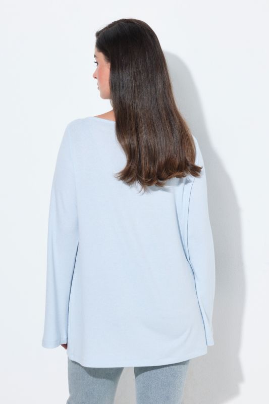 Boat Neck Long Bell Sleeve Tee