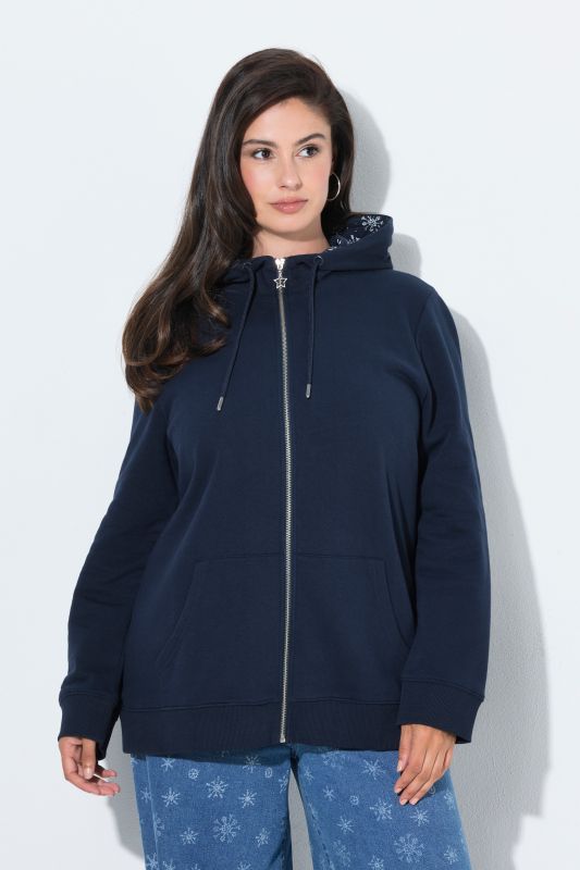 Snowflake Hood Zip-Up Sweatshirt