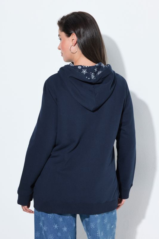 Snowflake Hood Zip-Up Sweatshirt