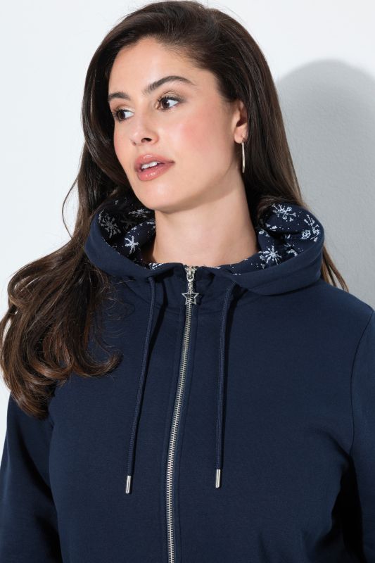 Snowflake Hood Zip-Up Sweatshirt