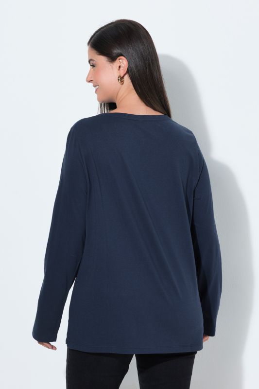 Metallic Long Sleeve Holiday Graphic Tee