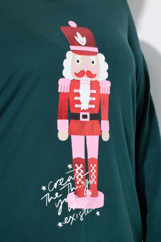 Metallic Long Sleeve Holiday Graphic Tee