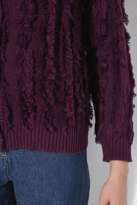 Eyelash Striped Button-Down Cardigan