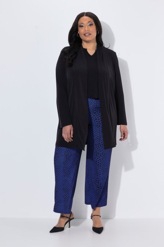 Matte Jersey Open Front Long Sleeve Jacket